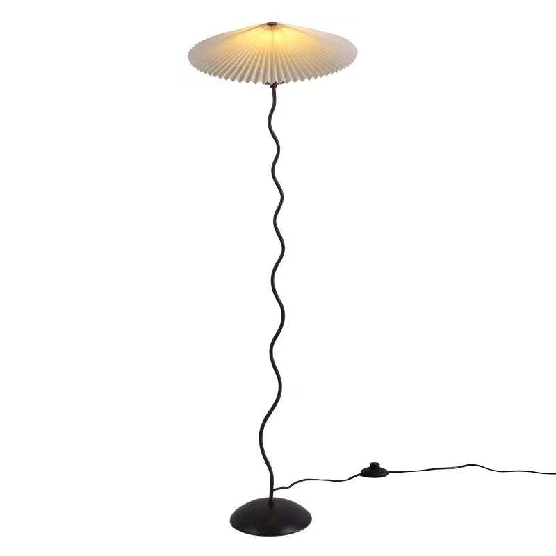 Modern Mushroom Fabric LED Floor Lamp for Bedroom and Living Room – Adjustable Height, Warm Light 1