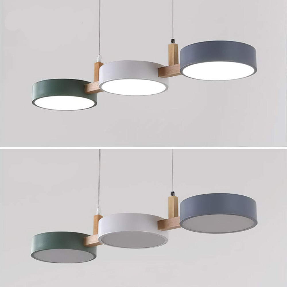 Modern Nordic Flush Mount Ceiling Light Fixture with 3 LED Panels for Kitchen and Dining Room 6