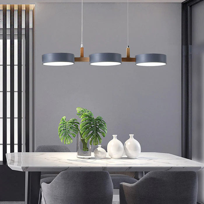 Modern Nordic Flush Mount Ceiling Light Fixture with 3 LED Panels for Kitchen and Dining Room 9