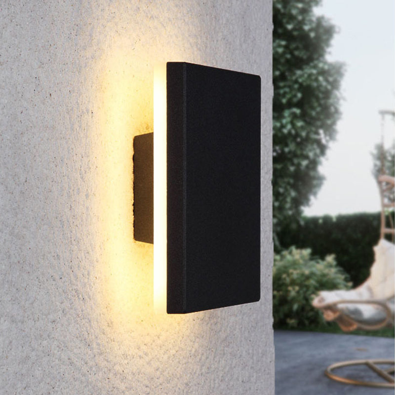 Modern Outdoor Wall Lamp - Black LED Exterior Wall Light, Weather-Resistant, Minimalist Design, Smart Enabled, Easy Installation 11