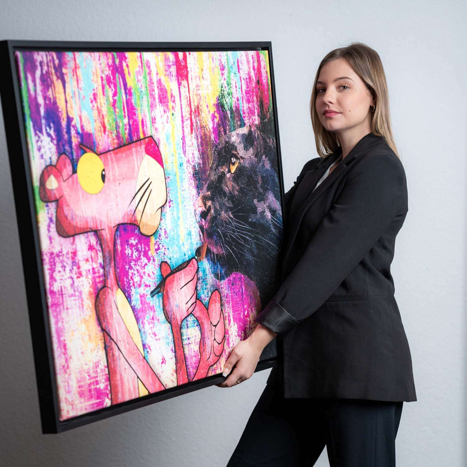 Modern Pink Panther Art Print – High-Quality Wall Decor with Impressive Detail and Longevity, Ready to Hang 3