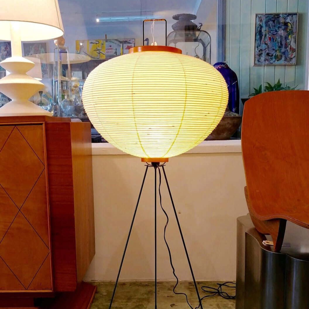 Modern Rice Paper Floor Lamp – Elegant Minimalist Design for Living Room – Soft Light Diffusion with Durable Metal Base 7