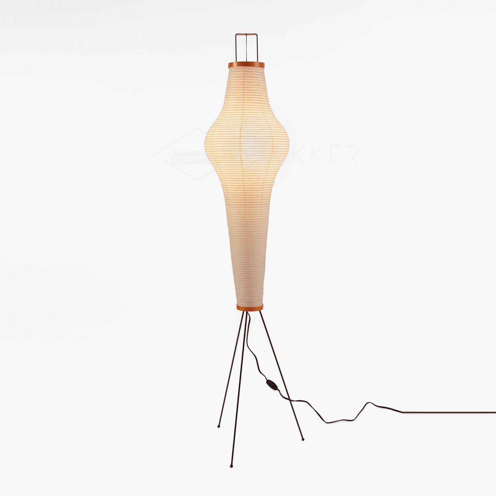 Modern Rice Paper Floor Lamp – Elegant Minimalist Design for Living Room – Soft Light Diffusion with Durable Metal Base 9