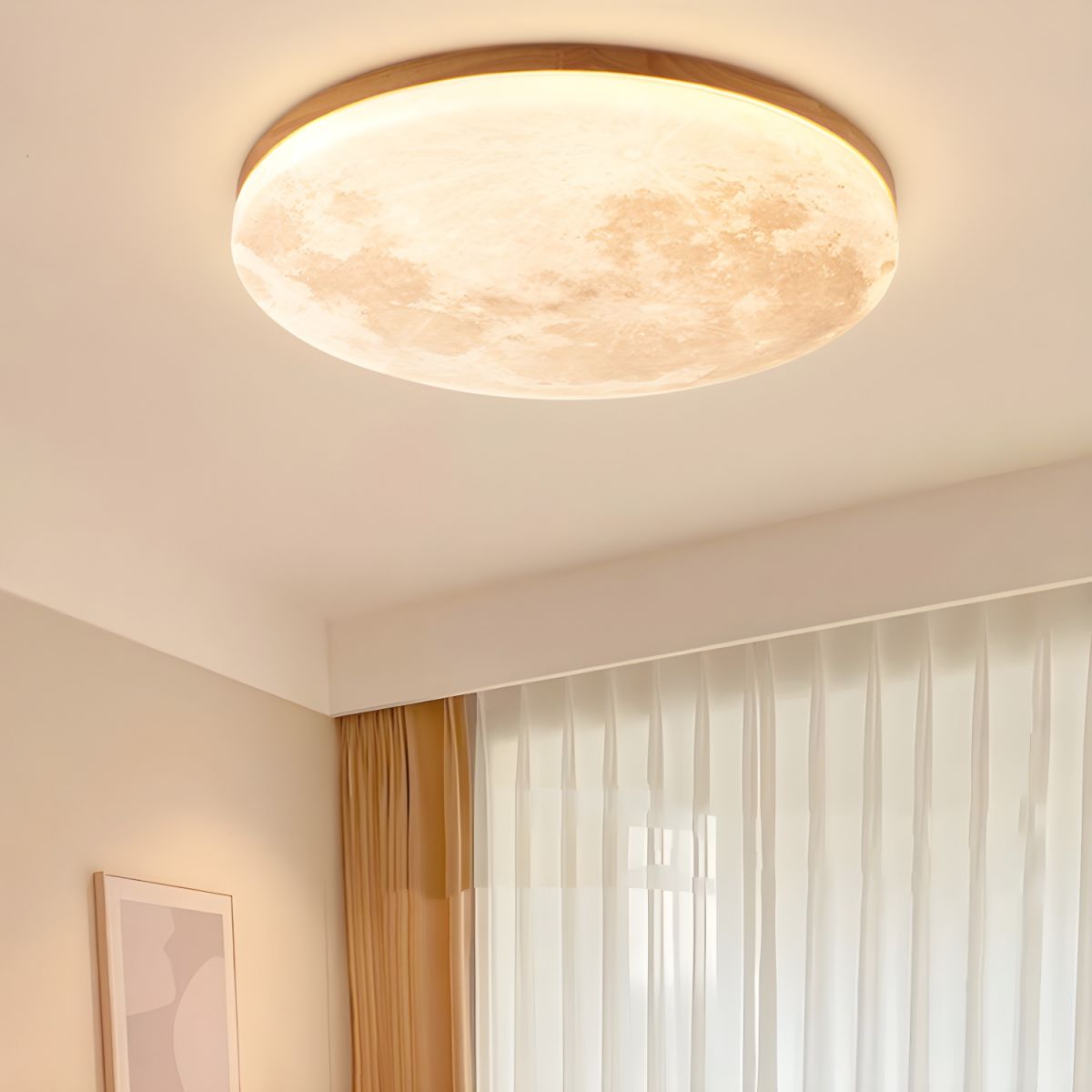 Modern Round LED Ceiling Light Fixture – Minimalist Design with Soft Warm Glow, Energy Efficient Flush Mount Ceiling Light 1