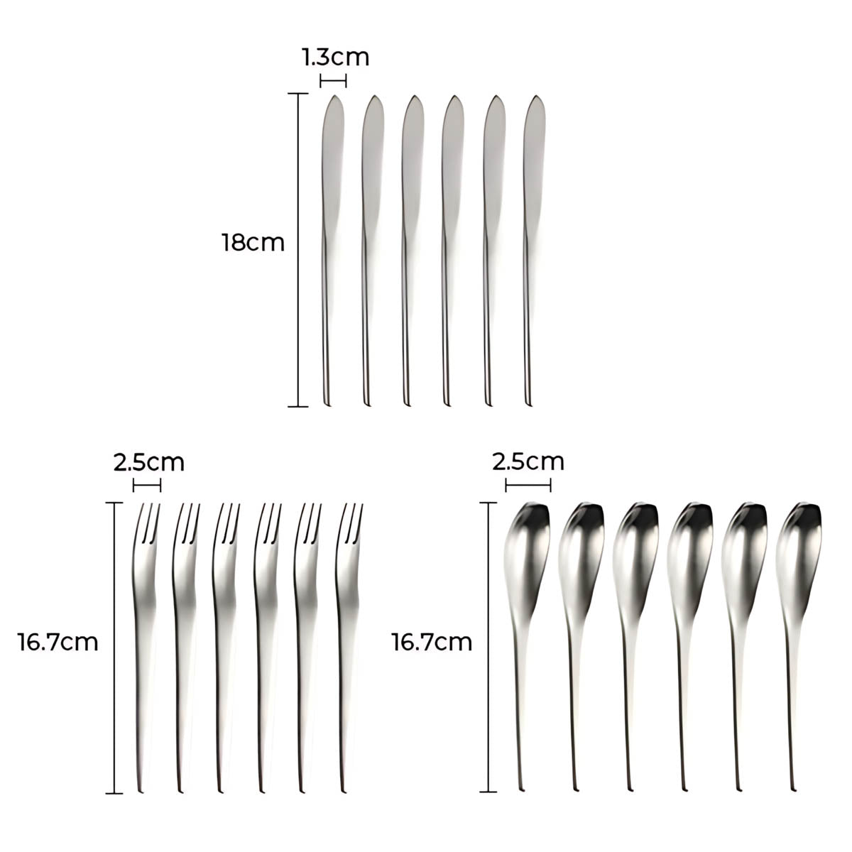 Modern Stainless Steel Cutlery Set – Ergonomic Flatware with Sculptural Design for Elegant Dining 8