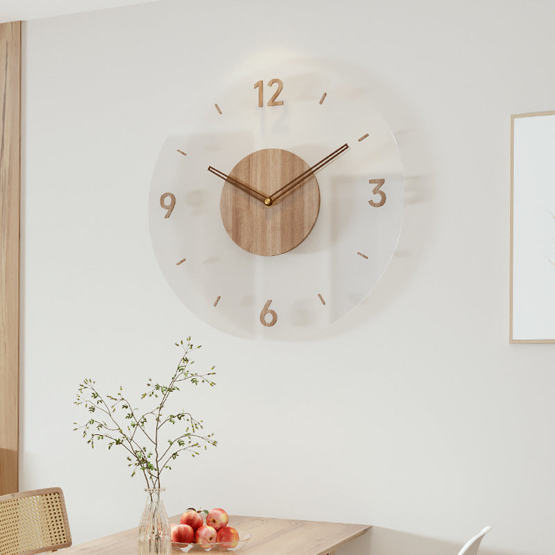 Modern Wall Clock Decor – 14 Inch Silent Solid Wood Design for Elegant Home Aesthetic 4
