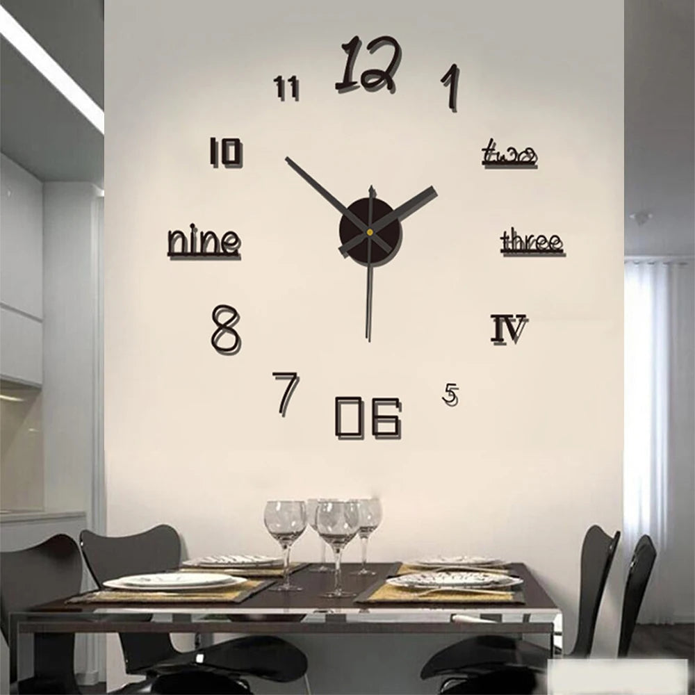 Modern Wall Clock Decor – Original Design Stylish Timepiece for Home and Office, Silent Quartz Mechanism 2