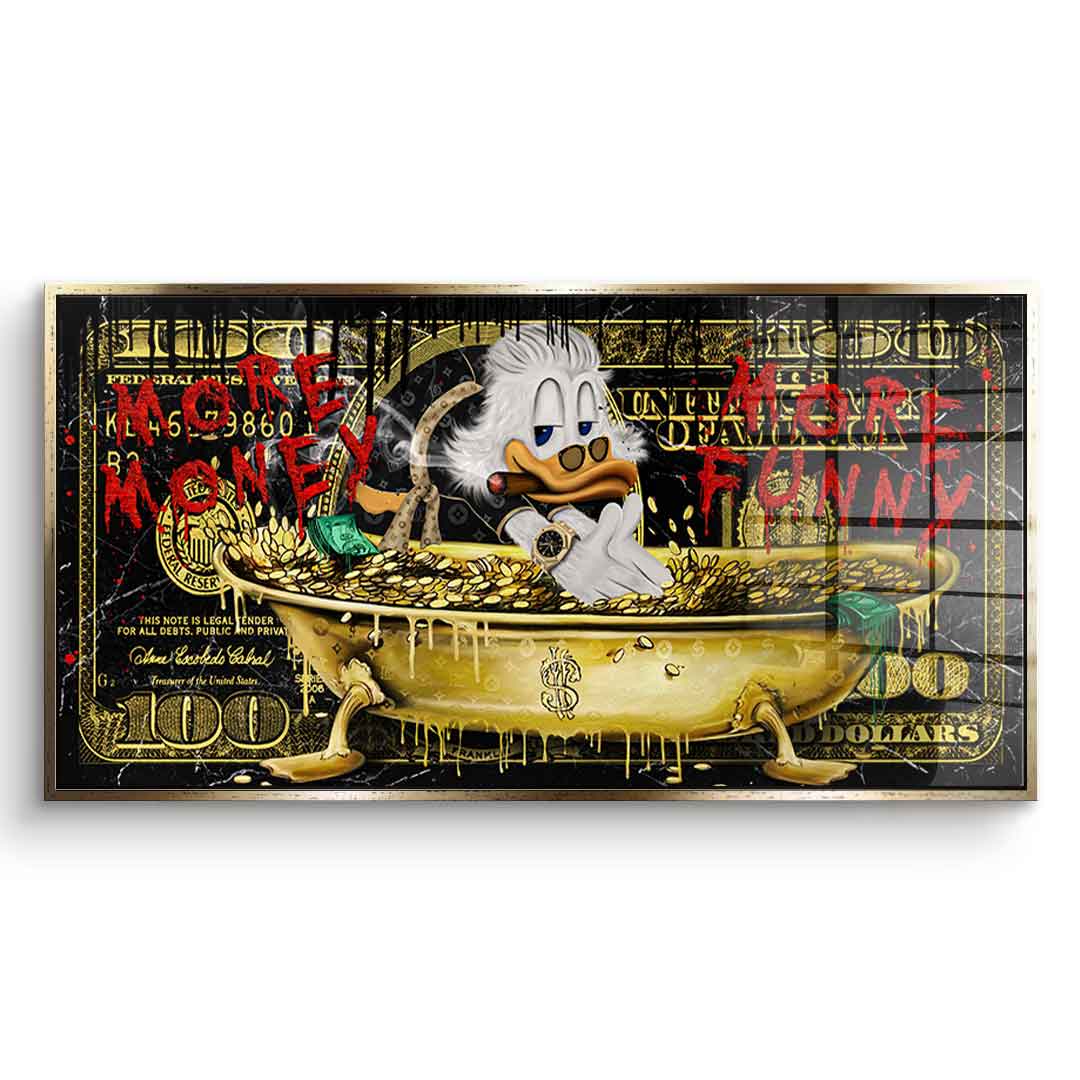 More Money Duck Wall Art – Premium Acrylic Glass Framed Art, Ready to Hang, Handmade in Germany, UV-Resistant Decor 7