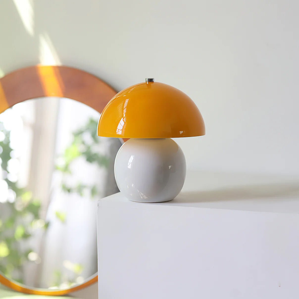 Mushroom-Shaped Ceramic Table Lamp with Built-in Battery – Unique Cordless Bedside Lamp for Home Décor 2