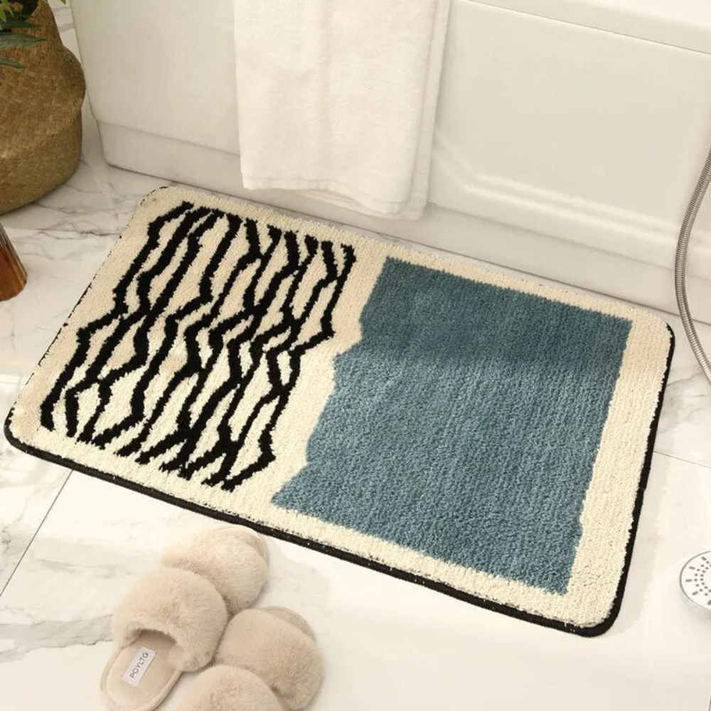 Non-Slip Abstract Bath Mat – Soft Microfiber Bathroom Rug, Machine Washable, Multiple Sizes Available 5