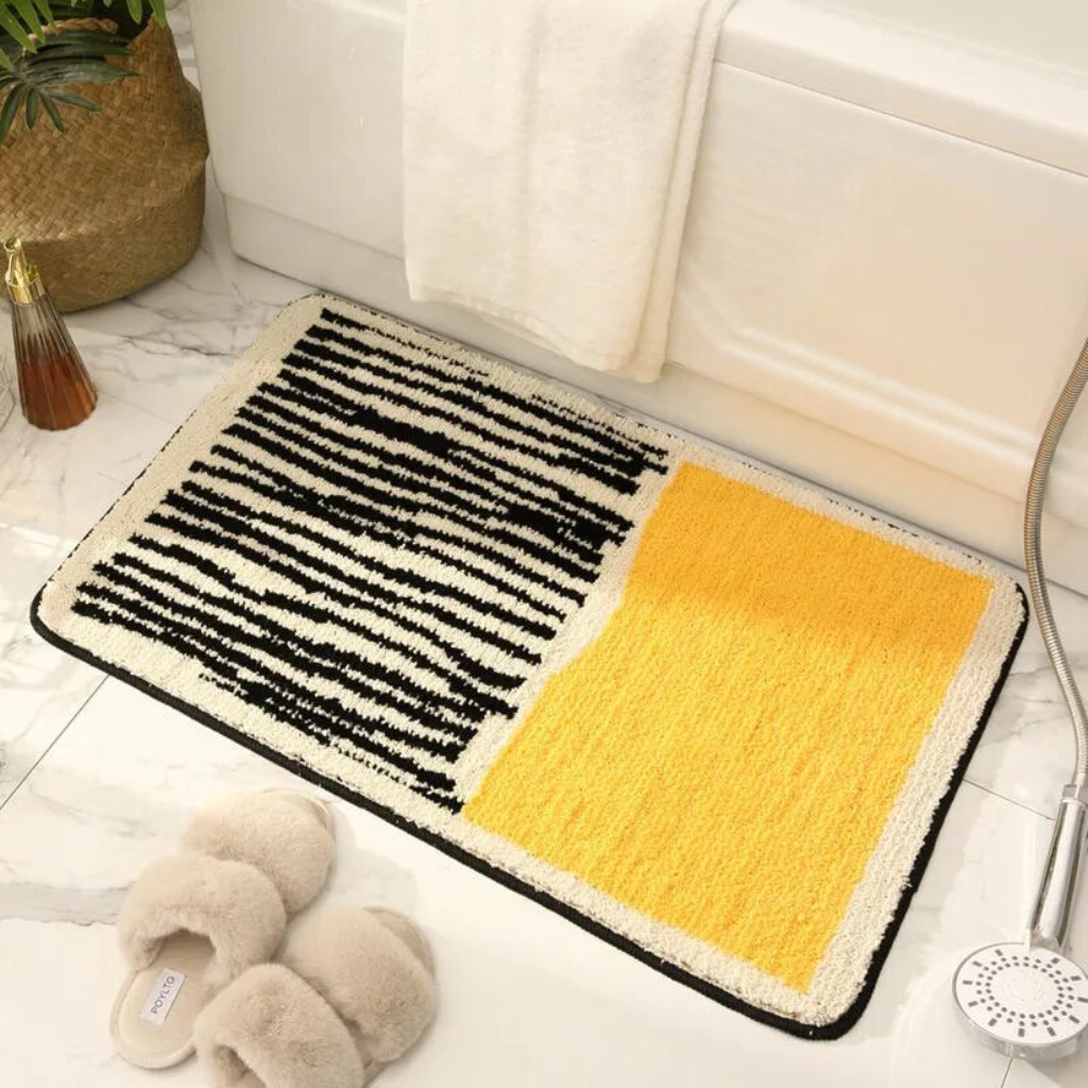 Non-Slip Abstract Bath Mat – Soft Microfiber Bathroom Rug, Machine Washable, Multiple Sizes Available 7