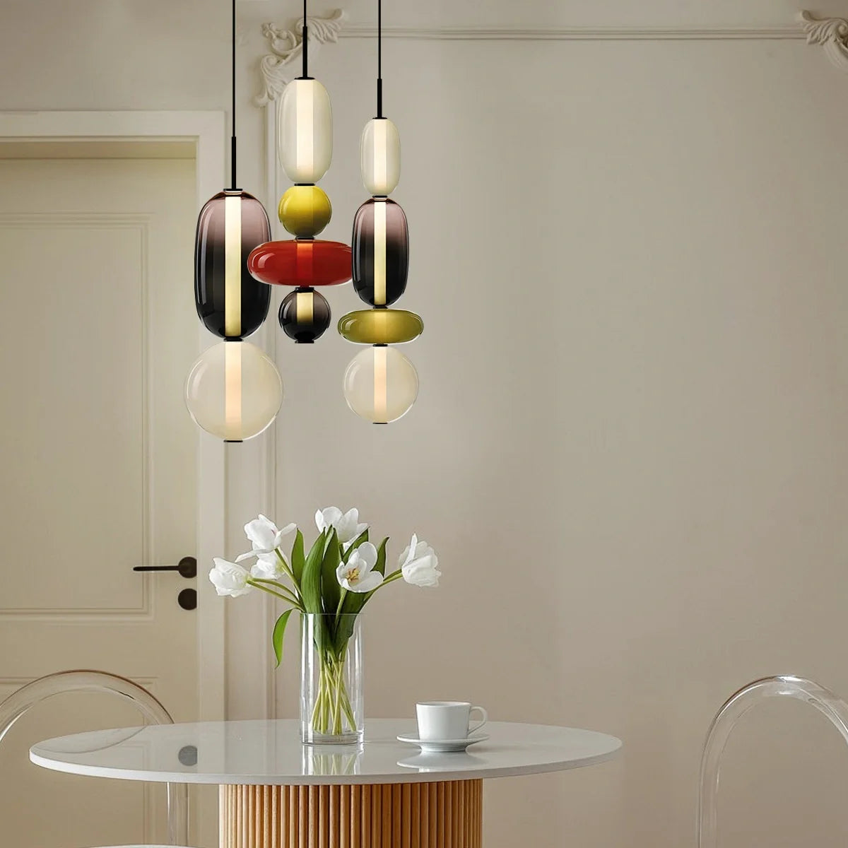 Nordic Candied Glass Pendant Light – Adjustable Kitchen Pendant Lighting for Modern Interiors 3