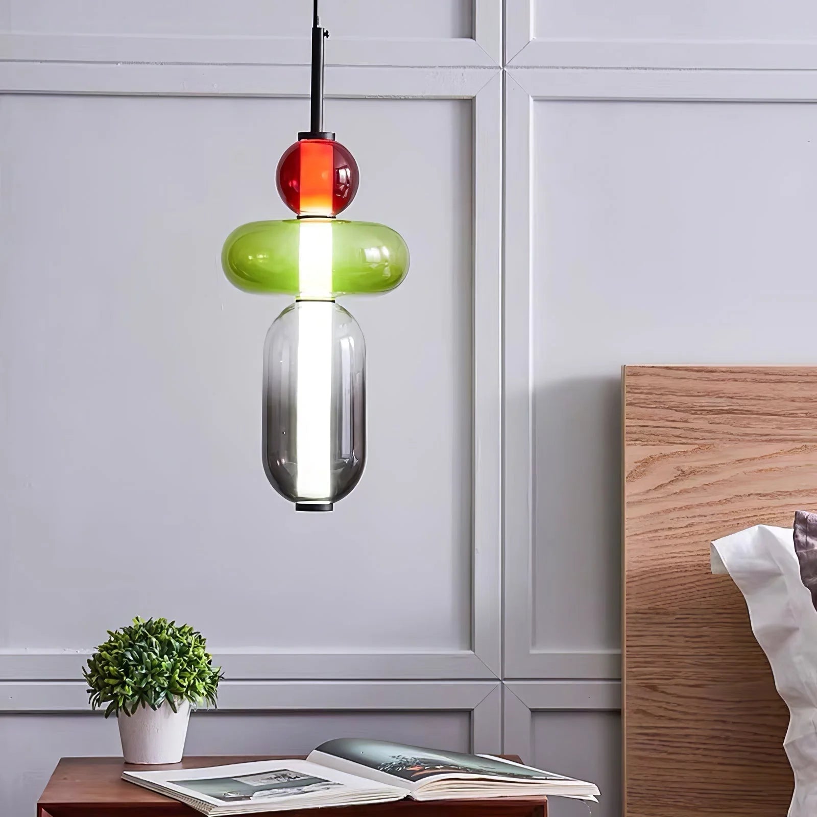 Nordic Candied Glass Pendant Light – Adjustable Kitchen Pendant Lighting for Modern Interiors 4
