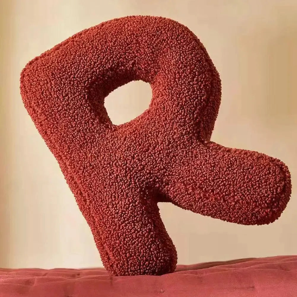 Nordic Decorative Cushion in English Letter Design – Soft Cotton Filling for Home Décor 6