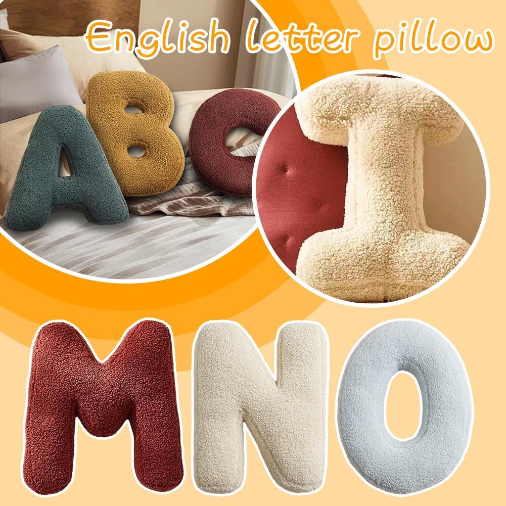 Nordic Decorative Cushion in English Letter Design – Soft Cotton Filling for Home Décor 7