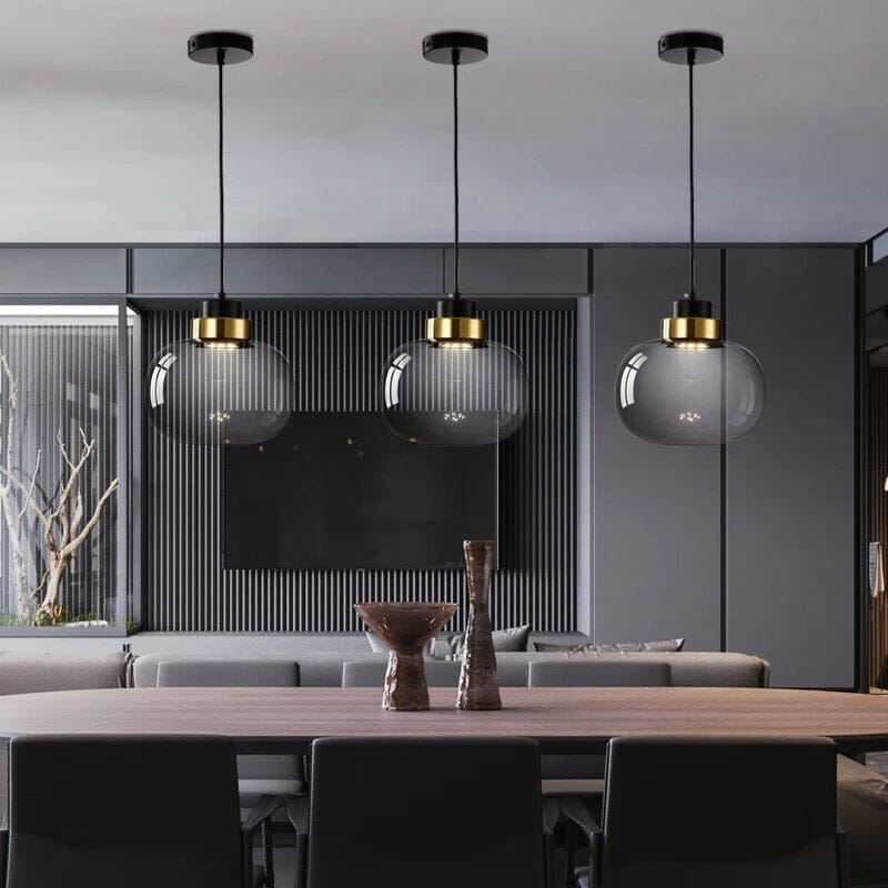Nordic LED Pendant Lamp – Retro Glass Pendant Lighting with Adjustable Cord for Kitchen and Home 1