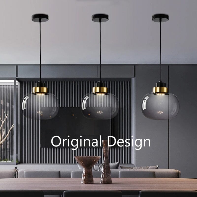 Nordic LED Pendant Lamp – Retro Glass Pendant Lighting with Adjustable Cord for Kitchen and Home 2