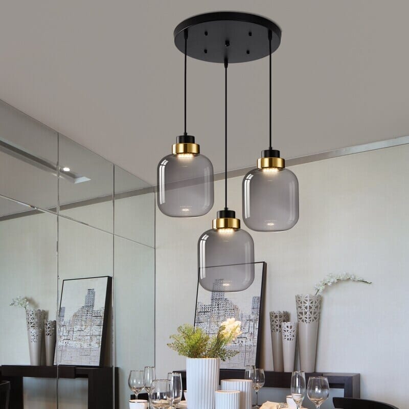Nordic LED Pendant Lamp – Retro Glass Pendant Lighting with Adjustable Cord for Kitchen and Home 8