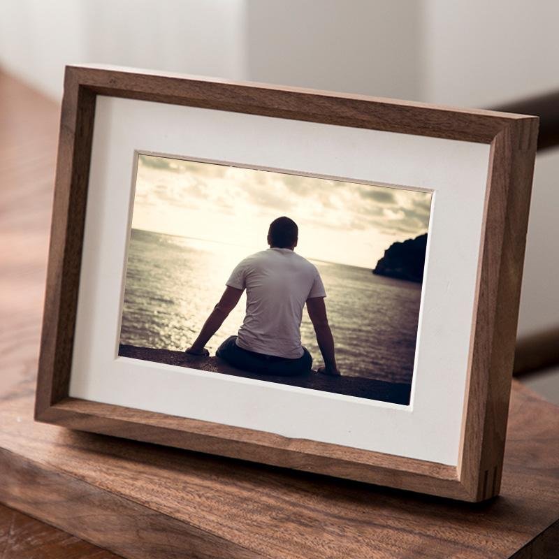 Nut Brown Wood Picture Frame 10 x 15 cm – Elegant Rectangular Photo Frame for Home Decor 3