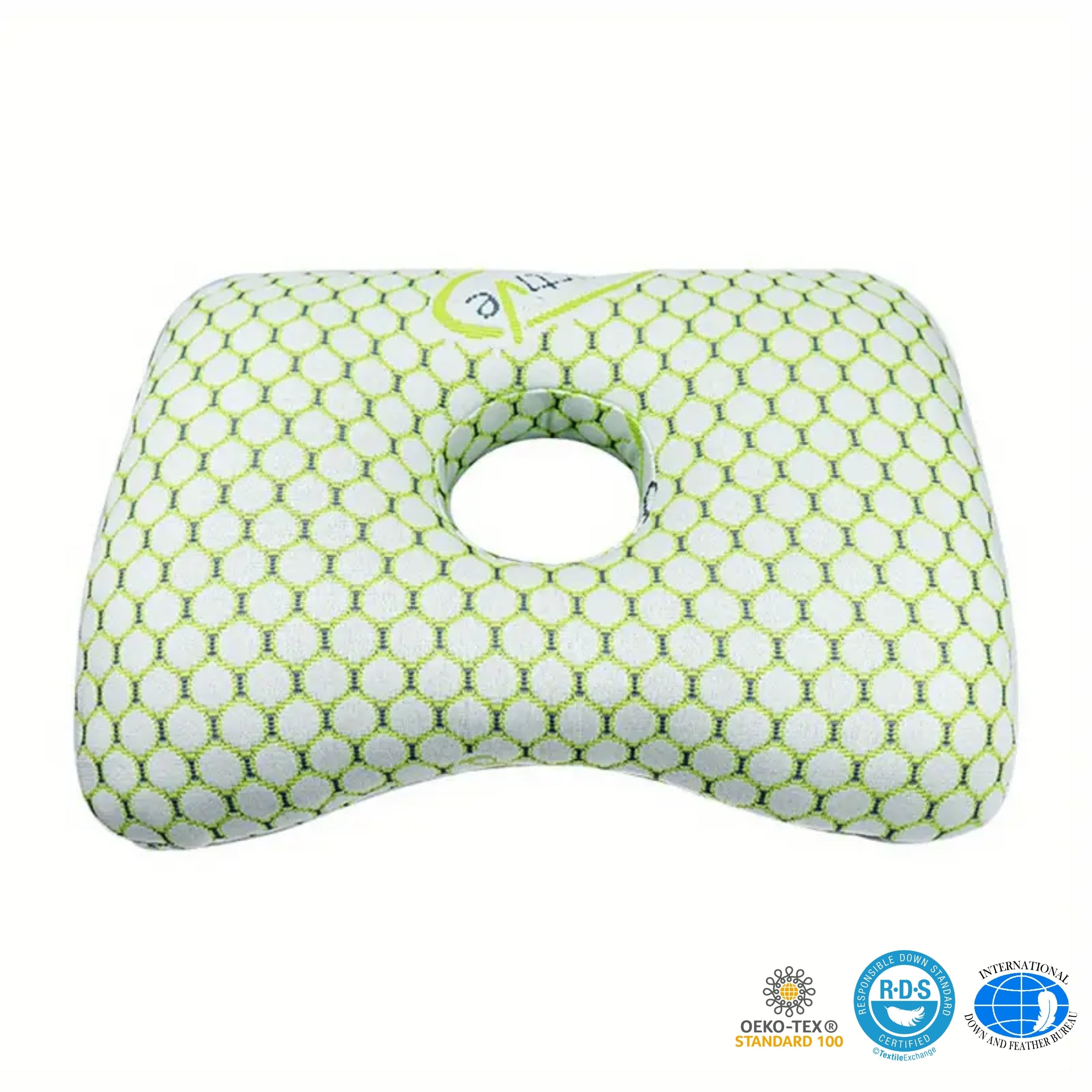 O-Shaped Ear Pillow for Side Sleepers β Soft Cotton Design with Unique Ear Hole for Comfort and Pressure Relief 0