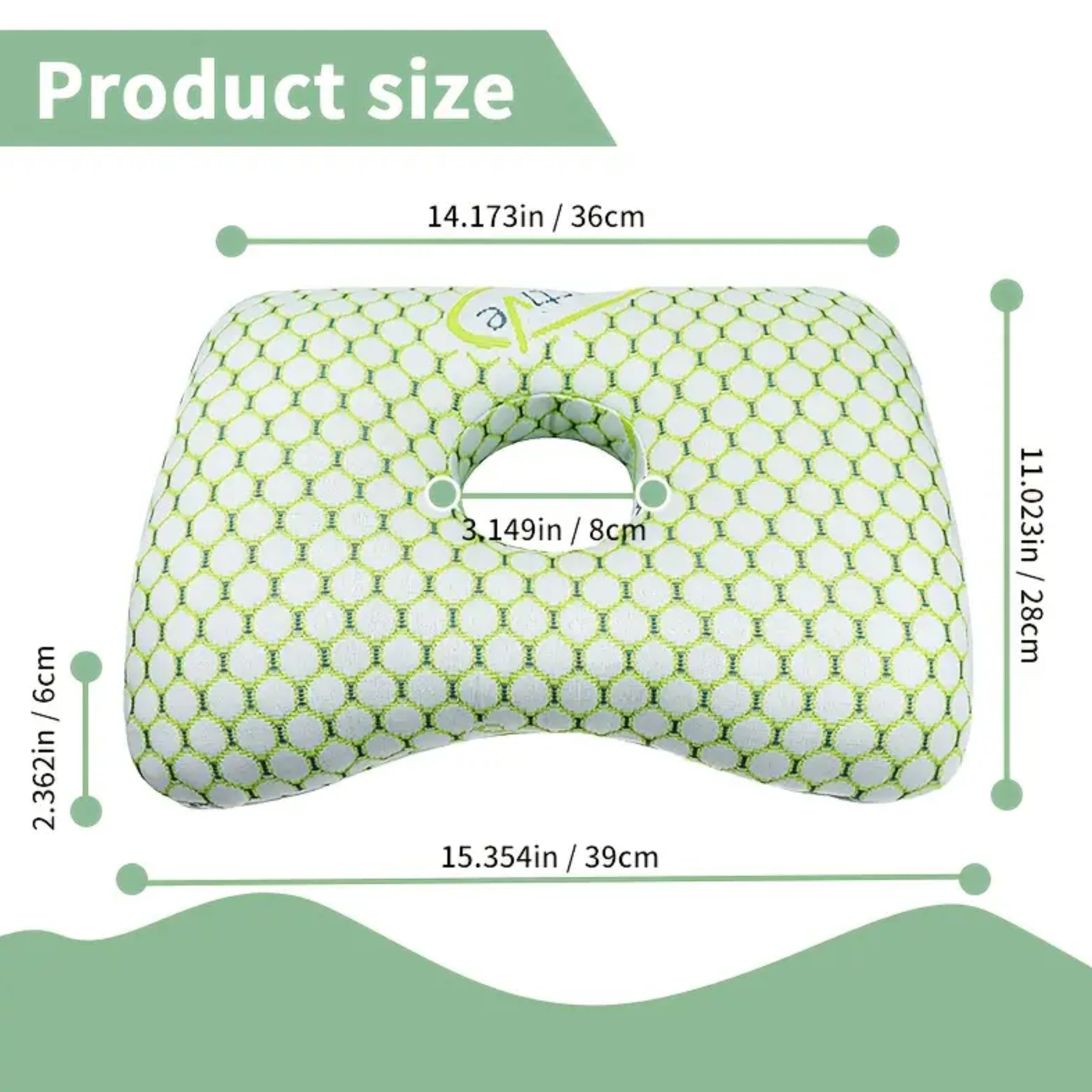 O-Shaped Ear Pillow for Side Sleepers – Soft Cotton Design with Unique Ear Hole for Comfort and Pressure Relief 5