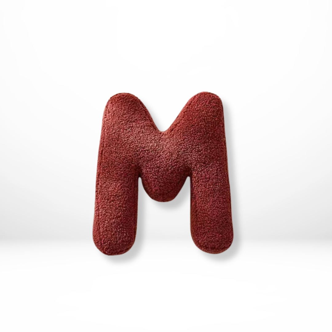 Personalized Velvet Decorative Cushion Cover - Soft Alphabet Pillow for Couch and Home Decor 25