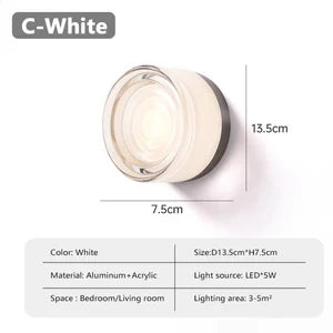 Plexiglass Wall Light with Fluted Design – Modern LED Wall Lamp for Contemporary Interiors, Easy Mount Sconce 13