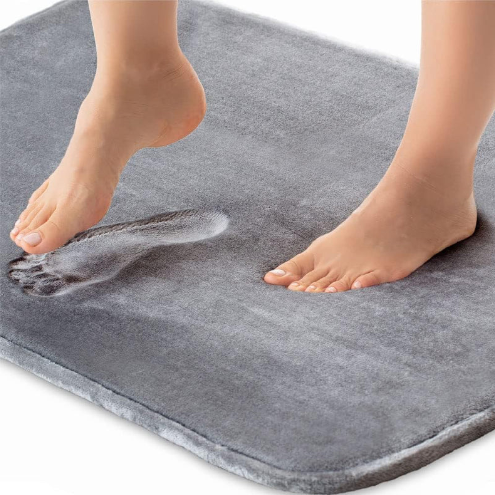 Plush Memory Foam Non-Slip Bath Mat – Quick-Drying Bathroom Mat with Ultra-Soft Coral Fleece and Durable Anti-Skid Backing 10