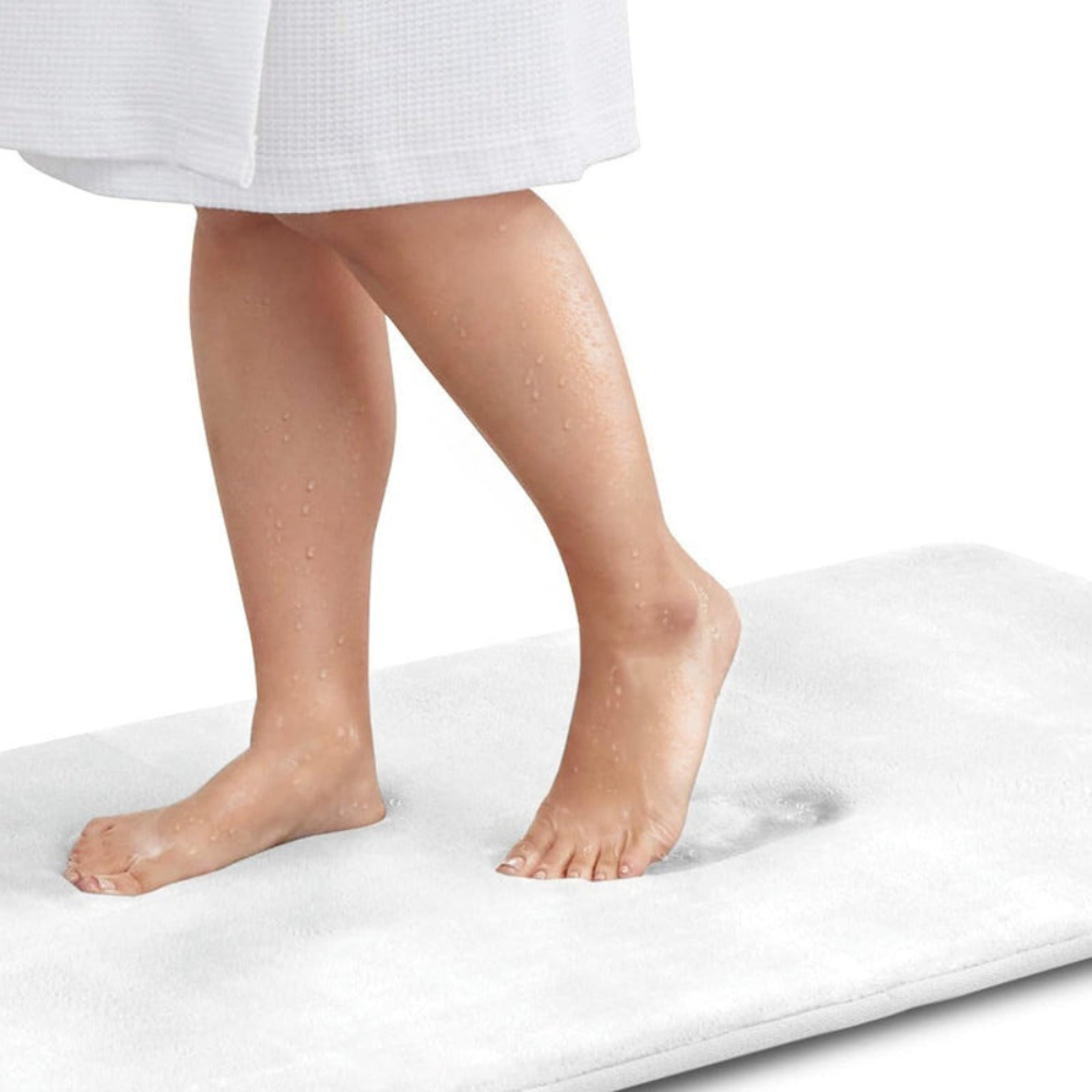 Plush Memory Foam Non-Slip Bath Mat – Quick-Drying Bathroom Mat with Ultra-Soft Coral Fleece and Durable Anti-Skid Backing 6