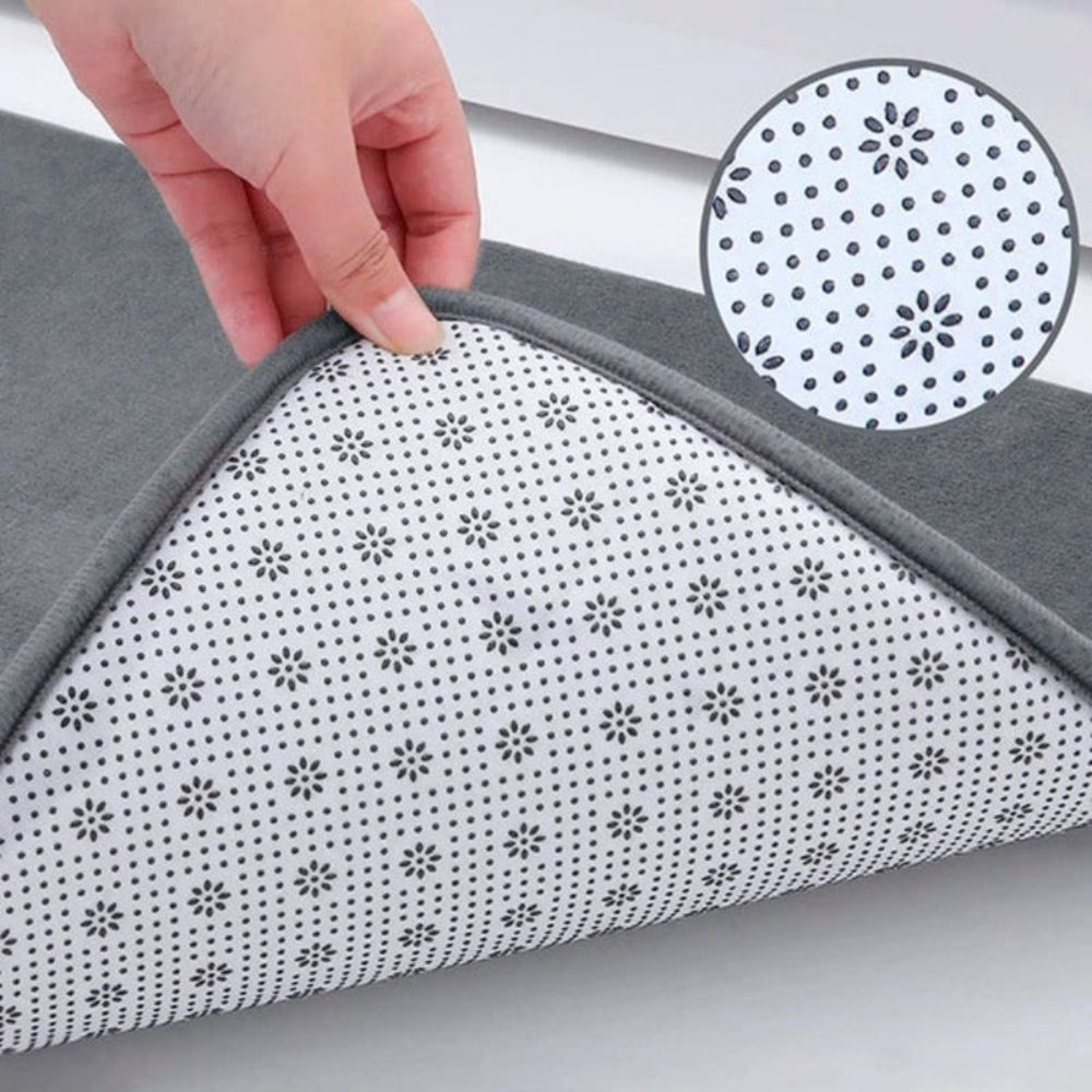 Plush Memory Foam Non-Slip Bath Mat – Quick-Drying Bathroom Mat with Ultra-Soft Coral Fleece and Durable Anti-Skid Backing 7