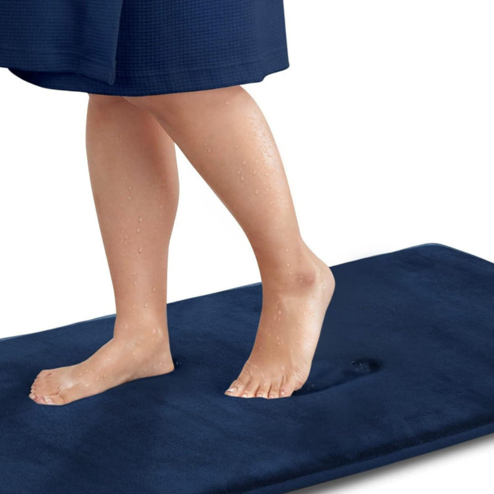 Plush Memory Foam Non-Slip Bath Mat – Quick-Drying Bathroom Mat with Ultra-Soft Coral Fleece and Durable Anti-Skid Backing 8