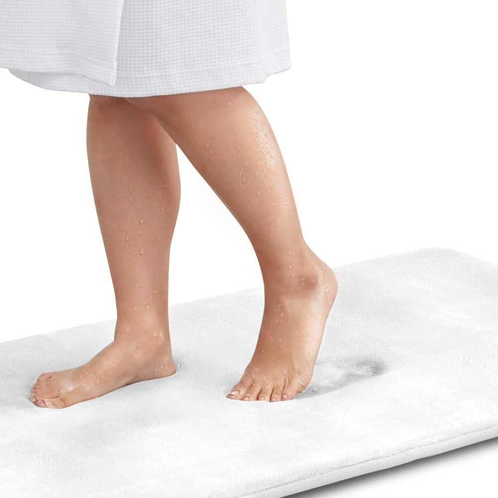 Plush Memory Foam Non-Slip Bath Mat – Quick-Drying Bathroom Mat with Ultra-Soft Coral Fleece and Durable Anti-Skid Backing 9
