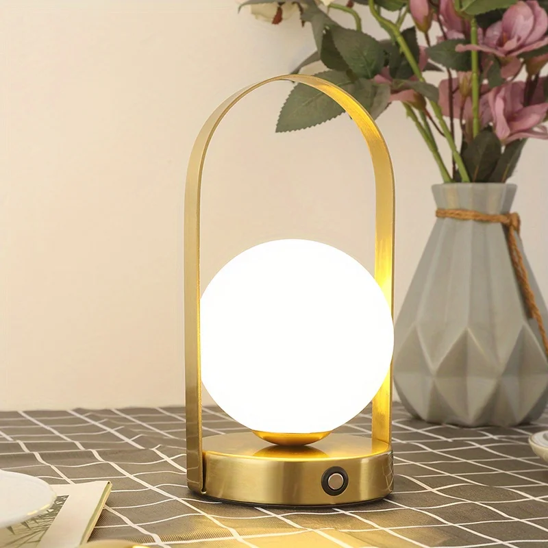 Portable Dimmable Battery Operated Table Lamp with 3-Color Touch Control – Cordless Bedside Lamp for Versatile Lighting 0