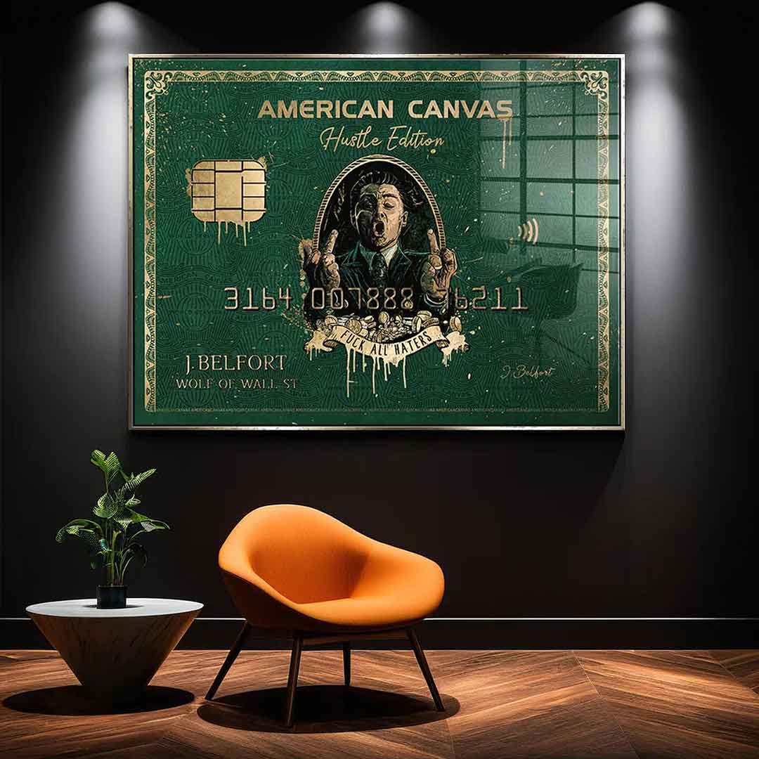 Premium Acrylic Glass Wall Art - Royal American Canvas Motif, Ready to Hang Large Framed Decor for Stunning Home Decoration 3