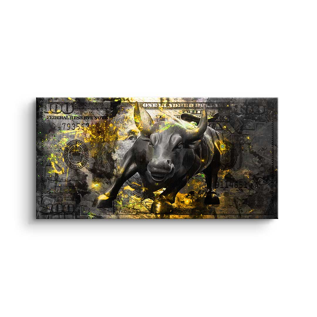 Premium Black Bull Canvas Wall Art β Ready to Hang, UV-Resistant, Handmade in Germany, Custom Sizes Available 0