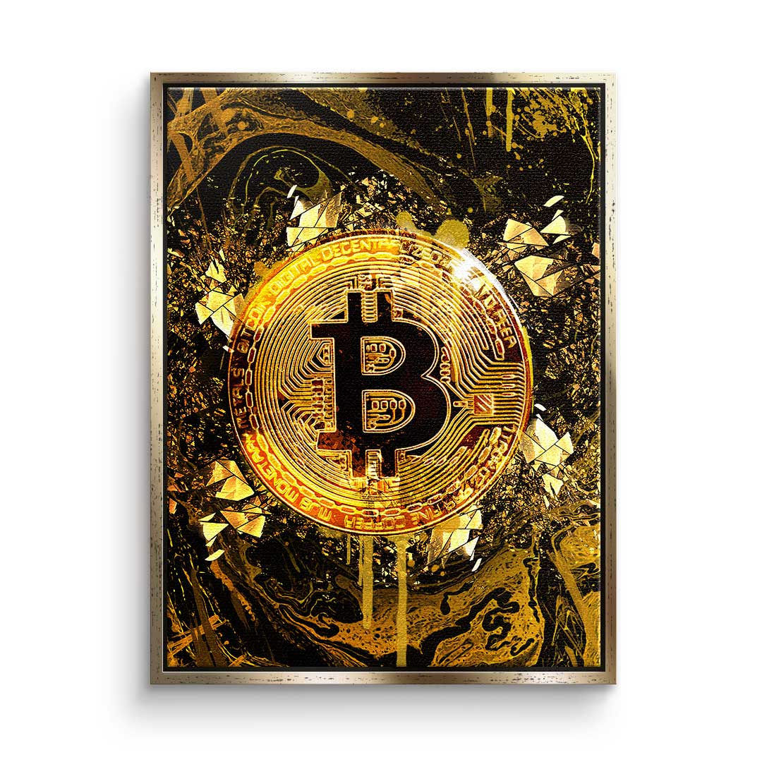 Premium Canvas Prints - Goldrush Bitcoin Motif, Ready to Hang Canvas Wall Art, Handcrafted in Germany 11