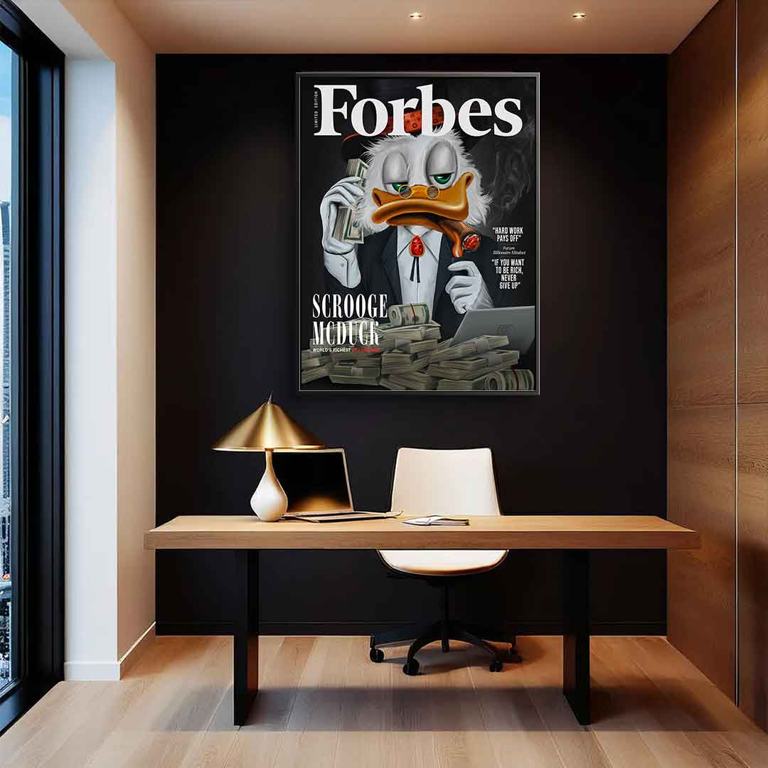 Premium Canvas Wall Art - Billionaire Duck Motif, Handmade in Germany, Ready to Hang, UV-Resistant 2