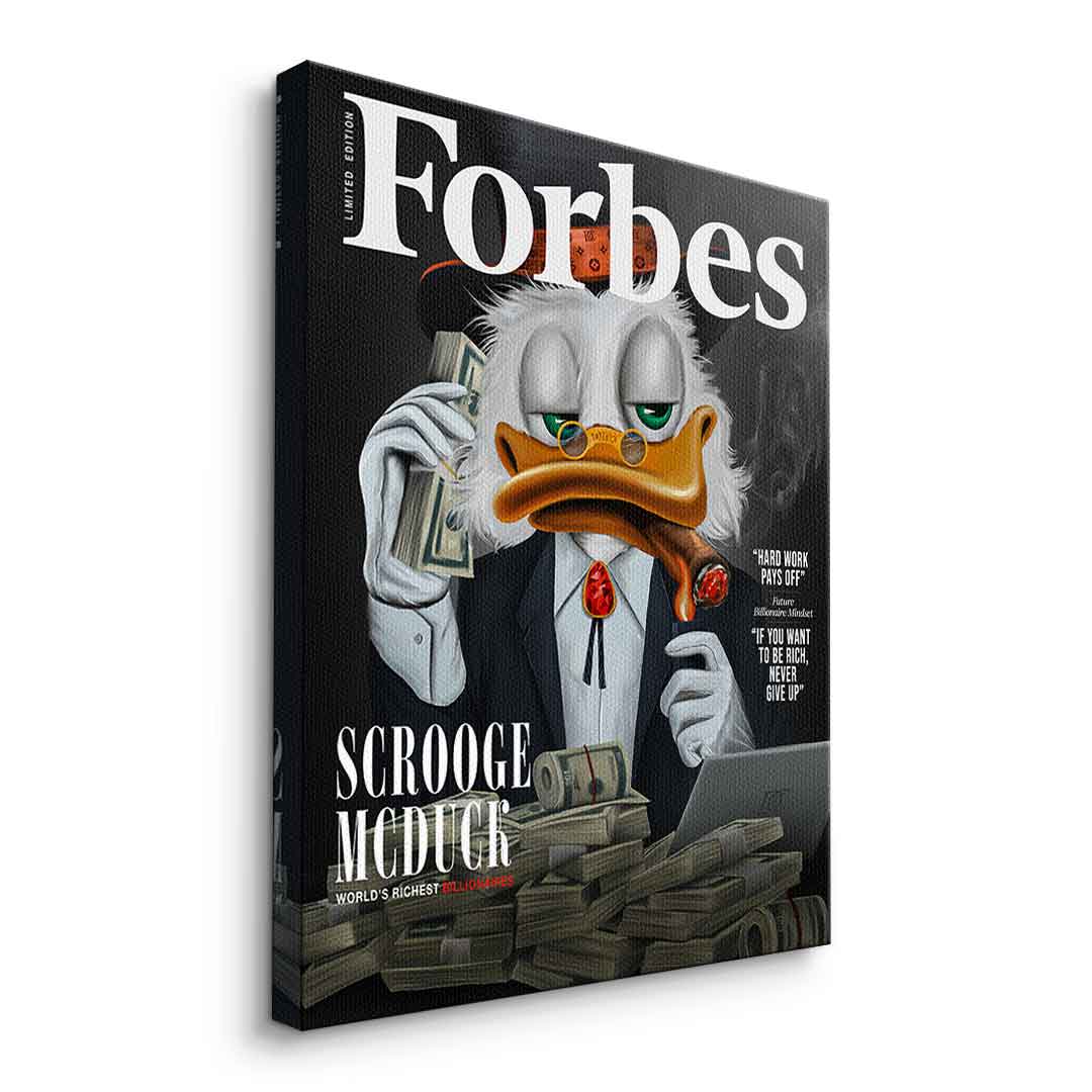 Premium Canvas Wall Art - Billionaire Duck Motif, Handmade in Germany, Ready to Hang, UV-Resistant 4