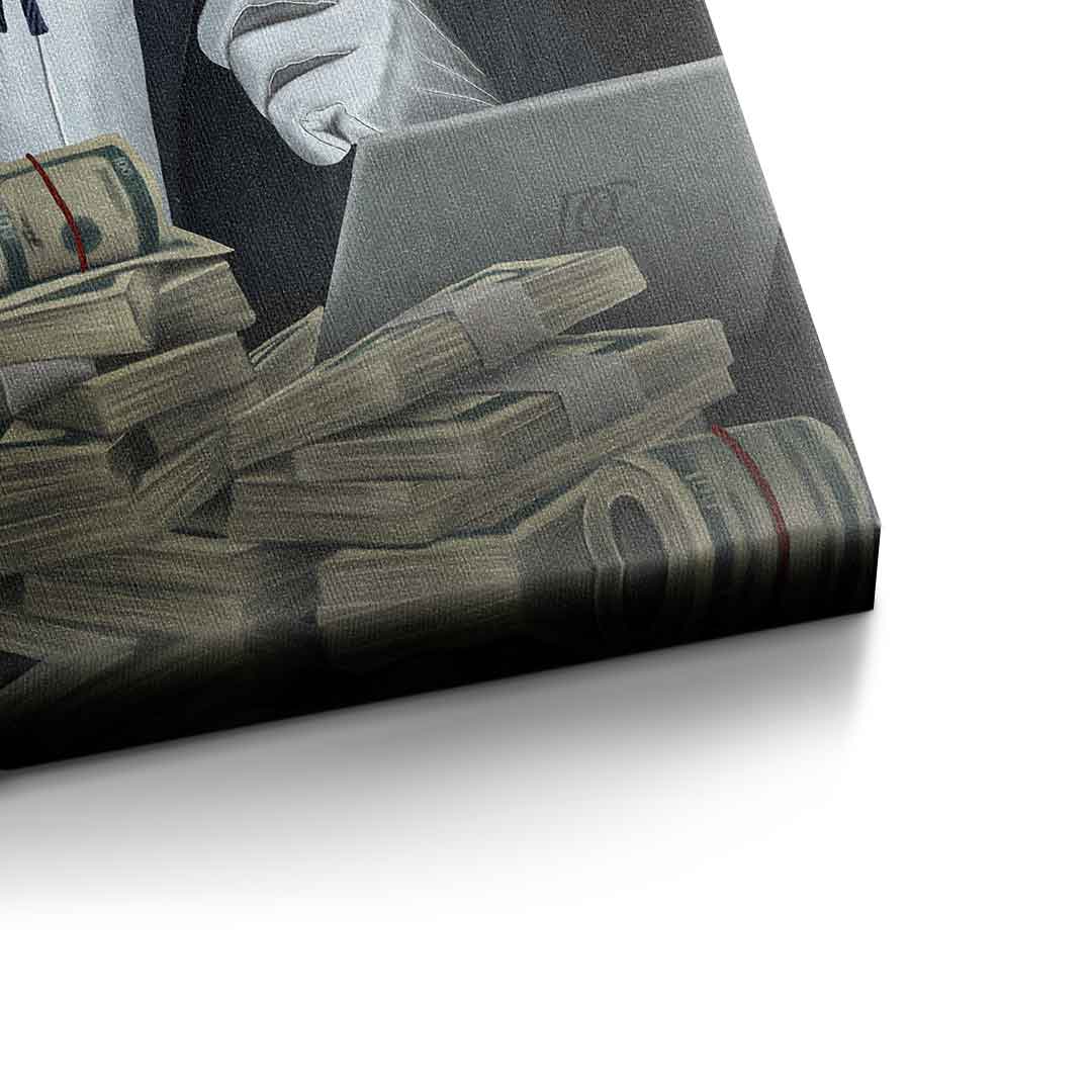 Premium Canvas Wall Art - Billionaire Duck Motif, Handmade in Germany, Ready to Hang, UV-Resistant 5