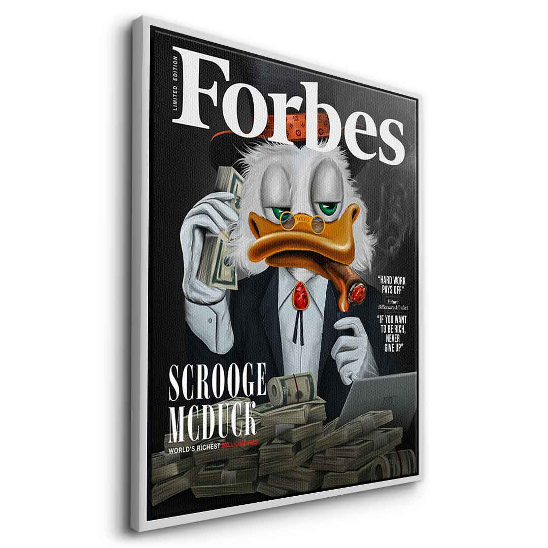 Premium Canvas Wall Art - Billionaire Duck Motif, Handmade in Germany, Ready to Hang, UV-Resistant 7