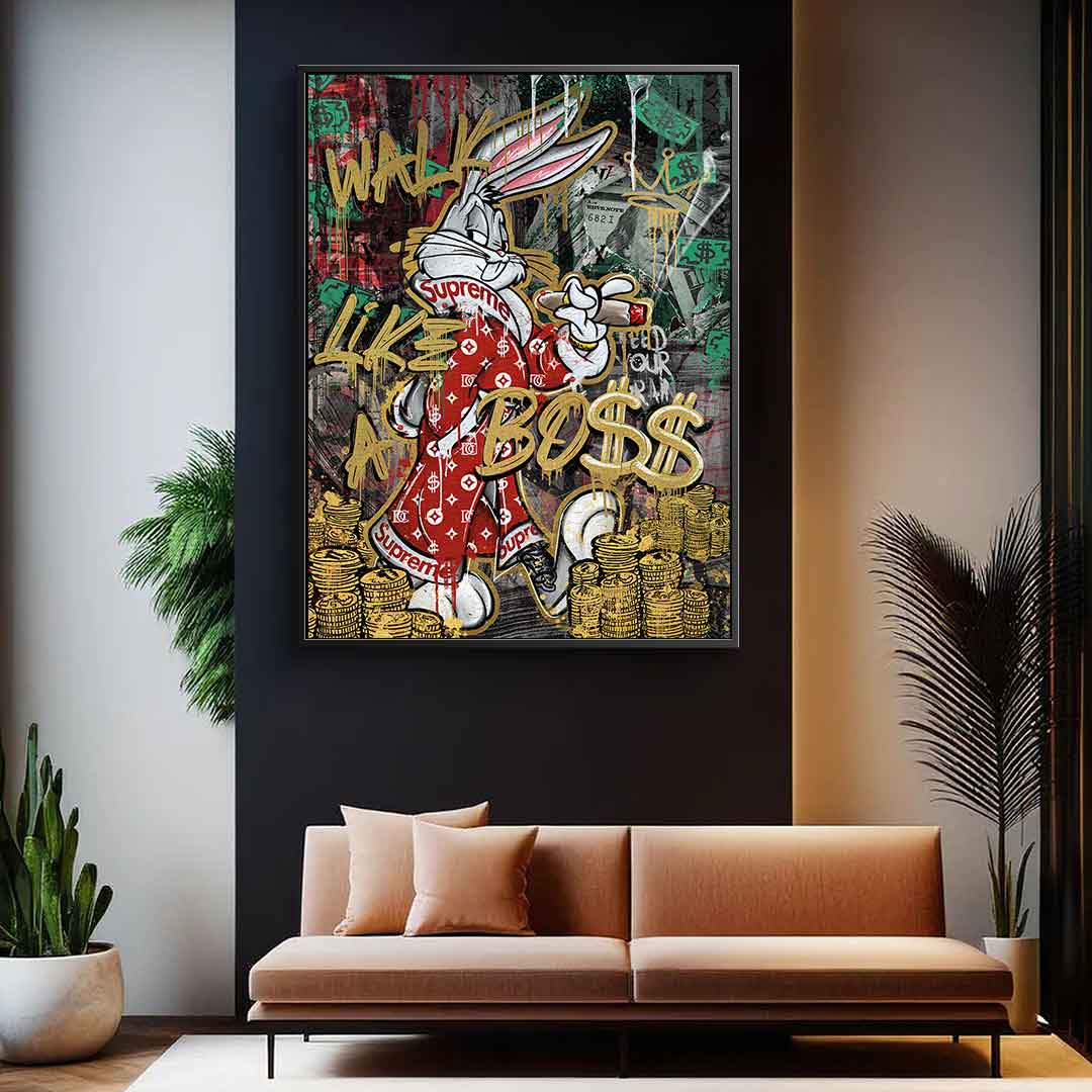 Premium Canvas Wall Art - Walk Like a Boss Motif - Limited Edition Eco-Friendly Canvas Prints 3
