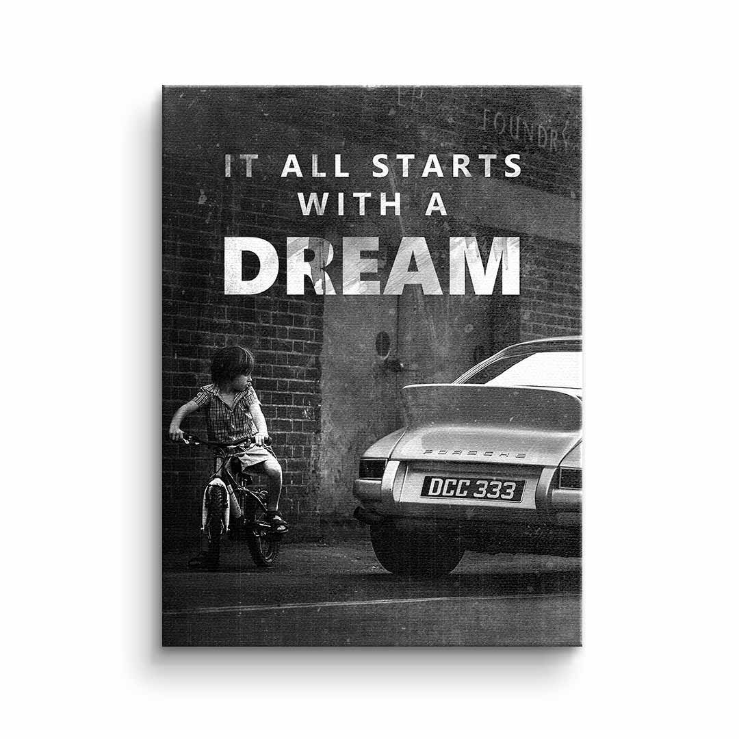 Premium Canvas Wall Art - 'It All Starts with a Dream' - Ready to Hang Eco-Friendly Canvas Print 0