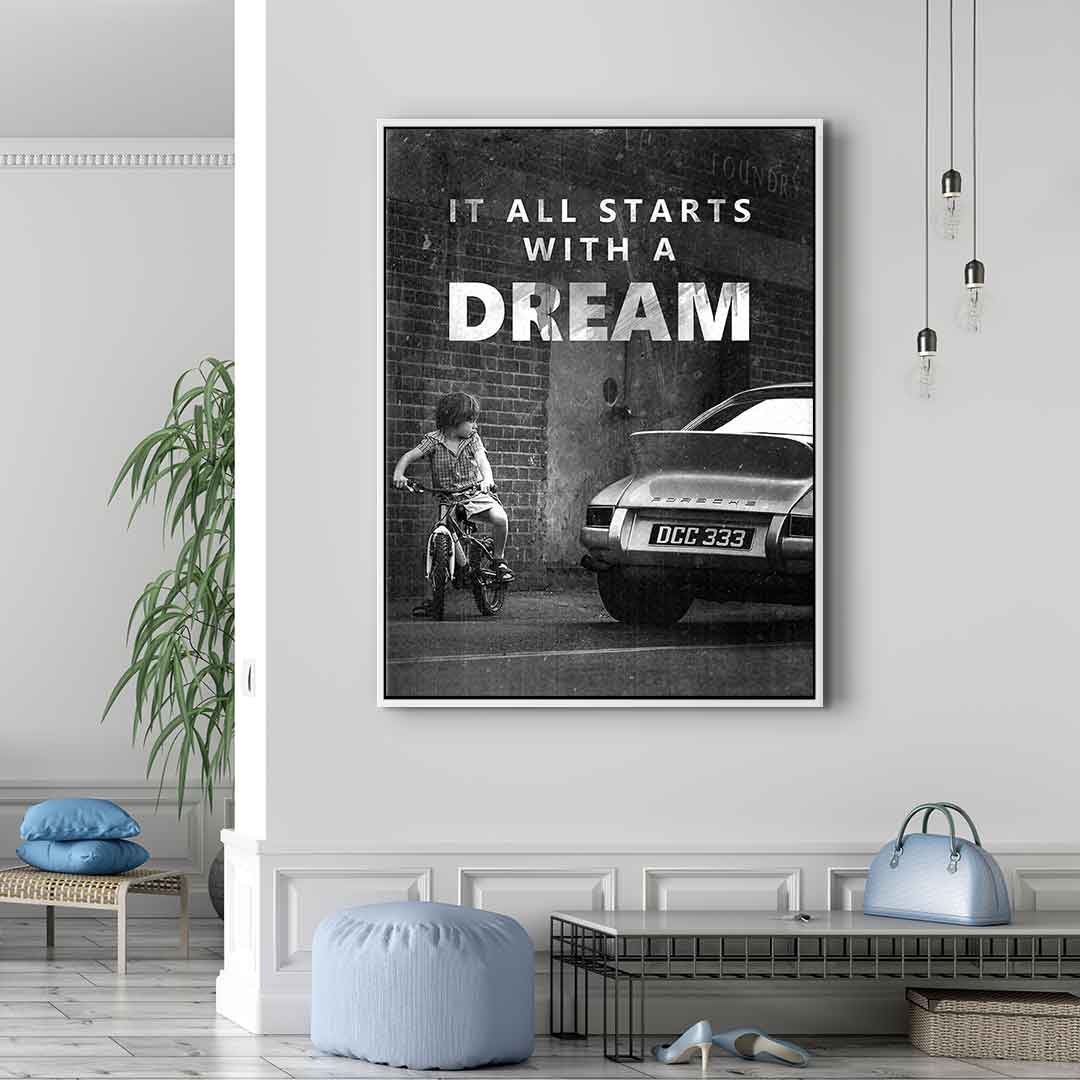 Premium Canvas Wall Art - 'It All Starts with a Dream' - Ready to Hang Eco-Friendly Canvas Print 3
