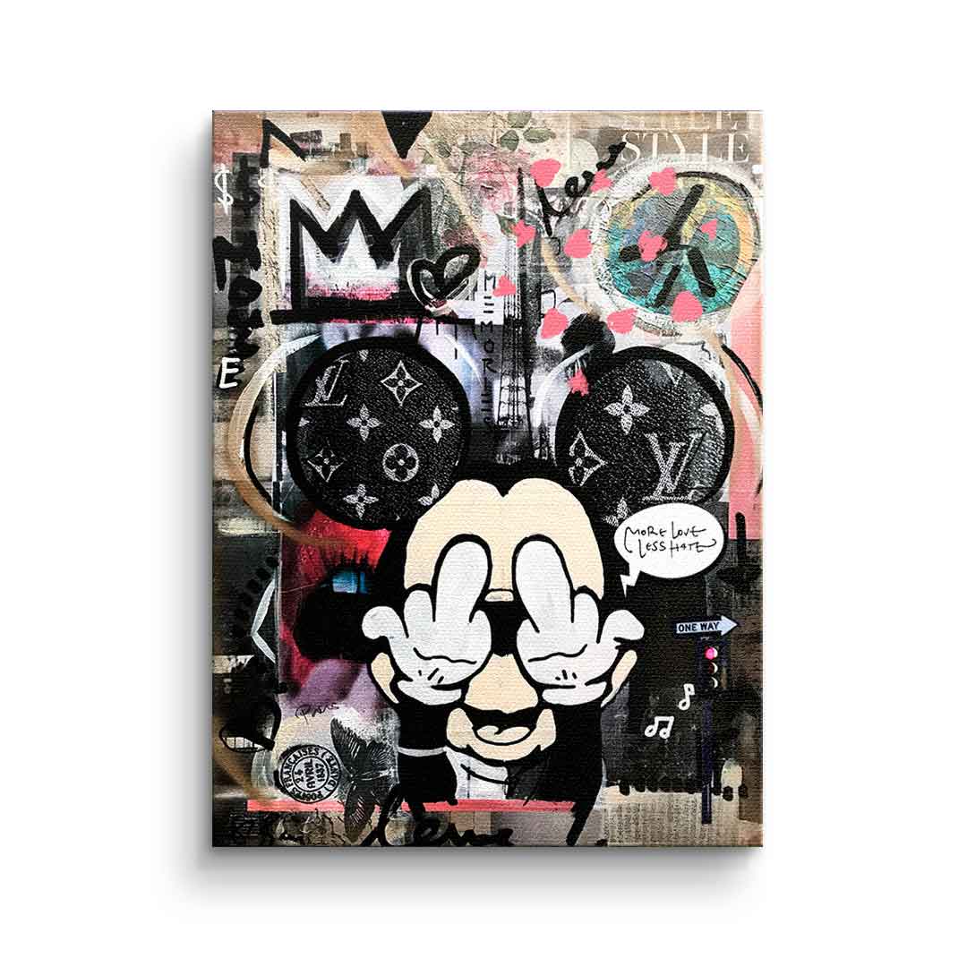 Premium Canvas Wall Art Less Hate by Stefan Bammert – Ready to Hang Artwork, UV-Resistant, Eco-Friendly Materials 0