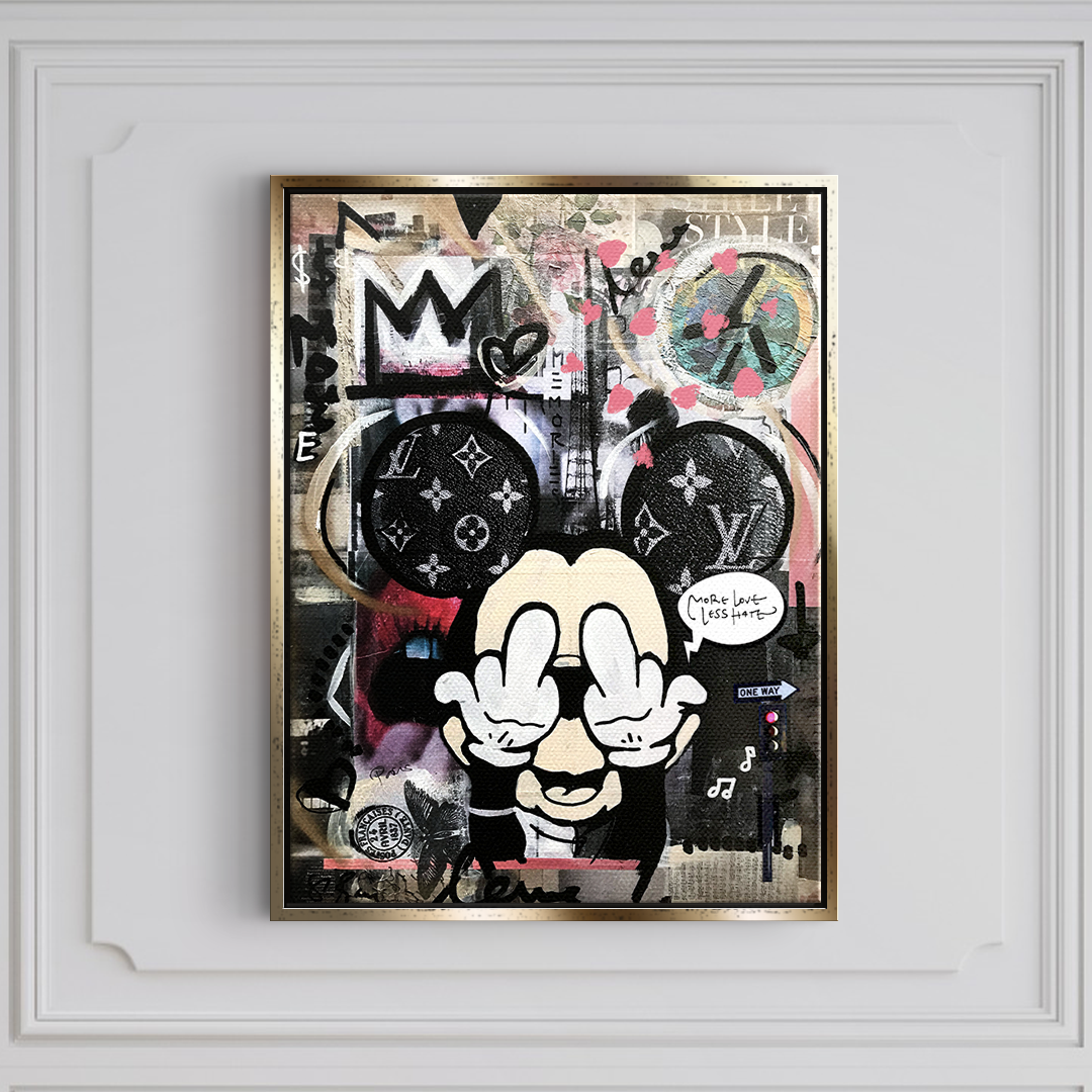 Premium Canvas Wall Art Less Hate by Stefan Bammert – Ready to Hang Artwork, UV-Resistant, Eco-Friendly Materials 1