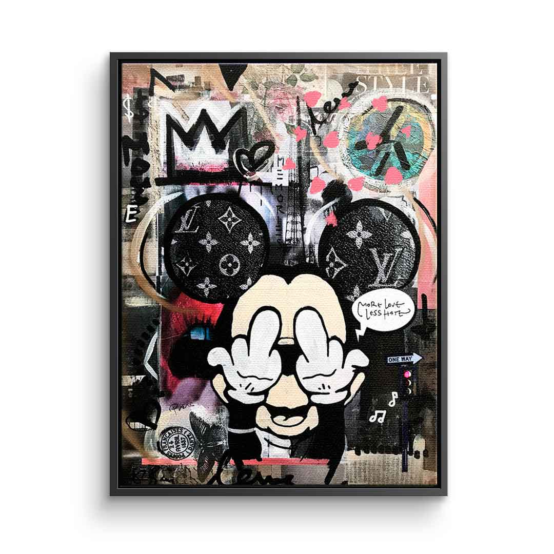 Premium Canvas Wall Art Less Hate by Stefan Bammert – Ready to Hang Artwork, UV-Resistant, Eco-Friendly Materials 10