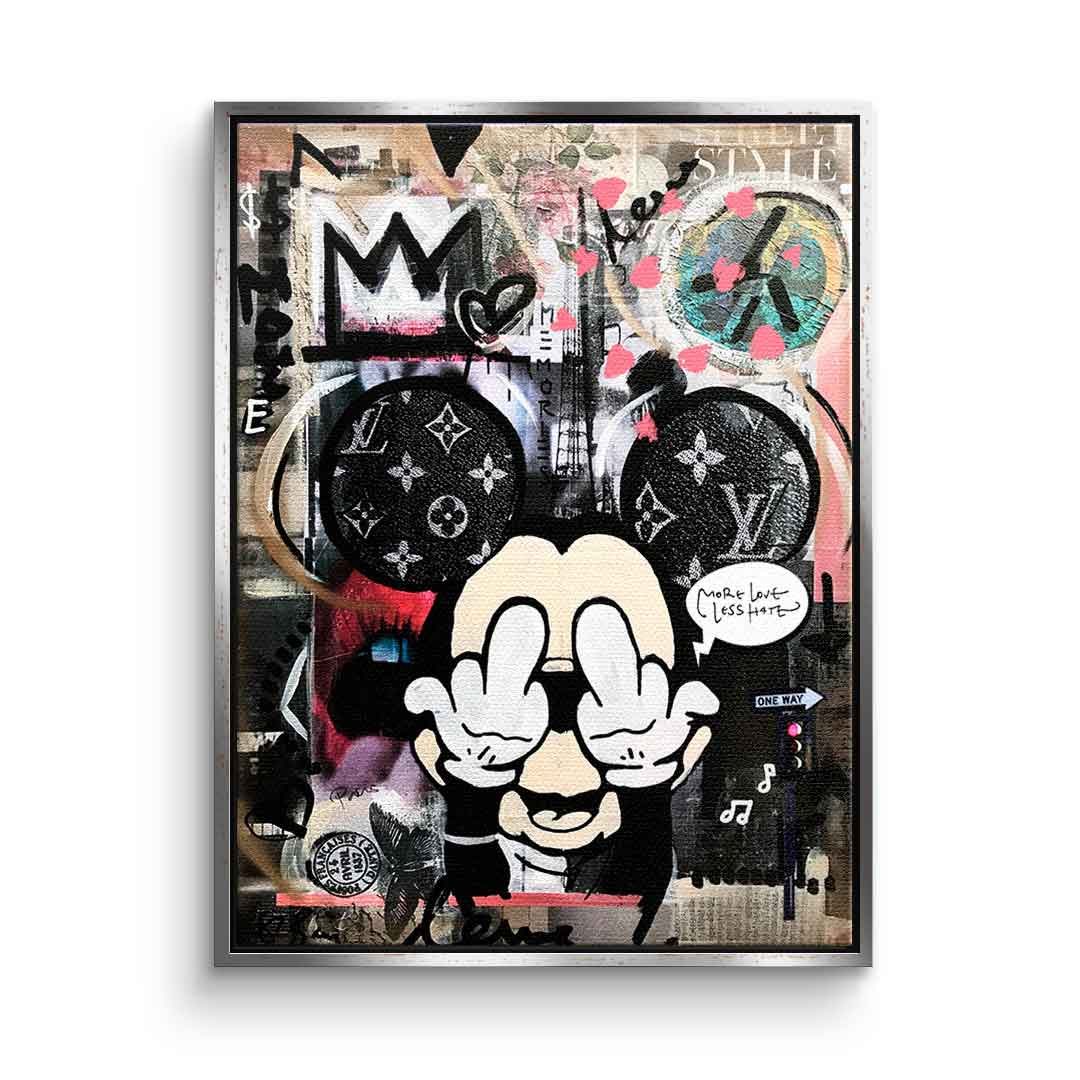 Premium Canvas Wall Art Less Hate by Stefan Bammert – Ready to Hang Artwork, UV-Resistant, Eco-Friendly Materials 11