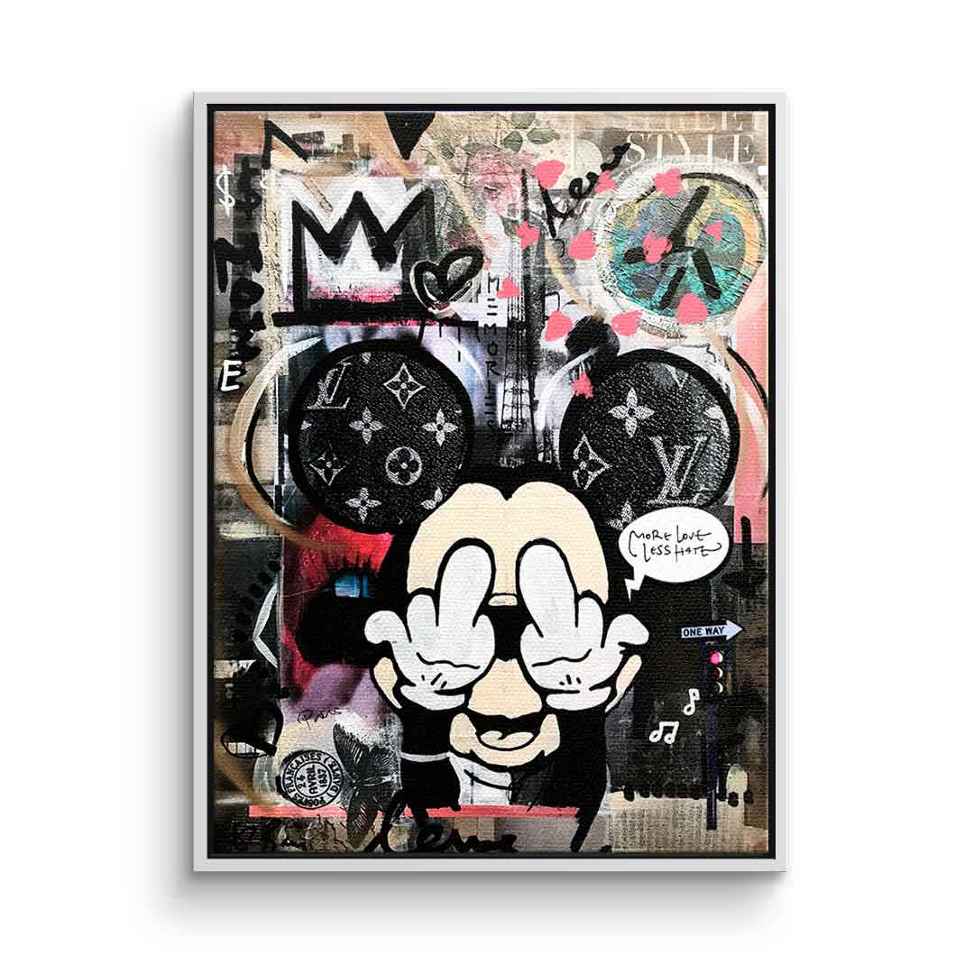 Premium Canvas Wall Art Less Hate by Stefan Bammert – Ready to Hang Artwork, UV-Resistant, Eco-Friendly Materials 6