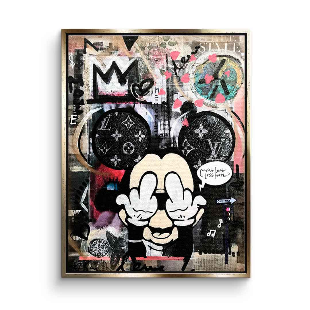 Premium Canvas Wall Art Less Hate by Stefan Bammert – Ready to Hang Artwork, UV-Resistant, Eco-Friendly Materials 9