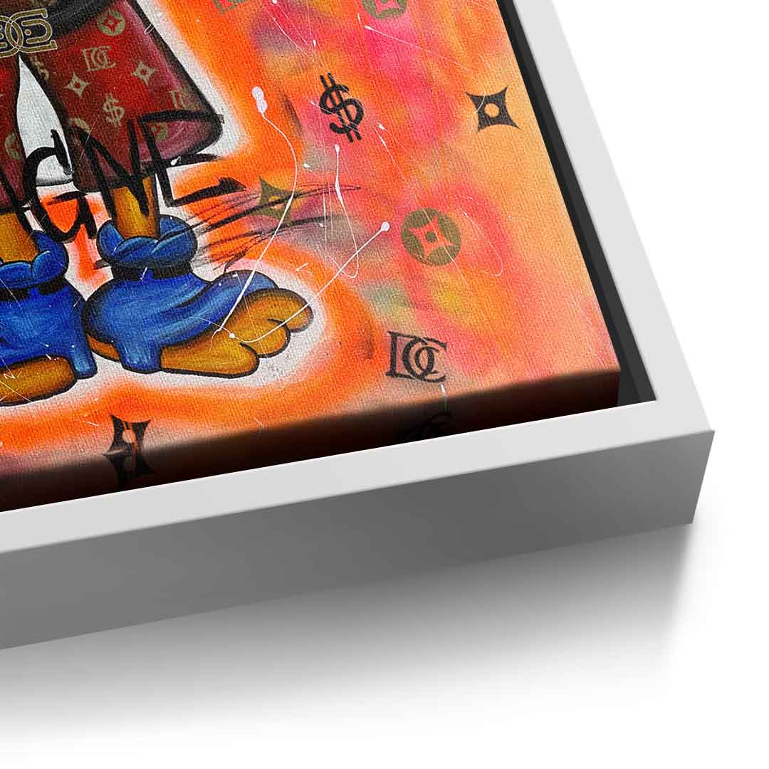 Premium Duck Pop Art Canvas Wall Art - Save Water Drink Champagne Motif - Ready to Hang, UV-Resistant, Handcrafted in Germany 6